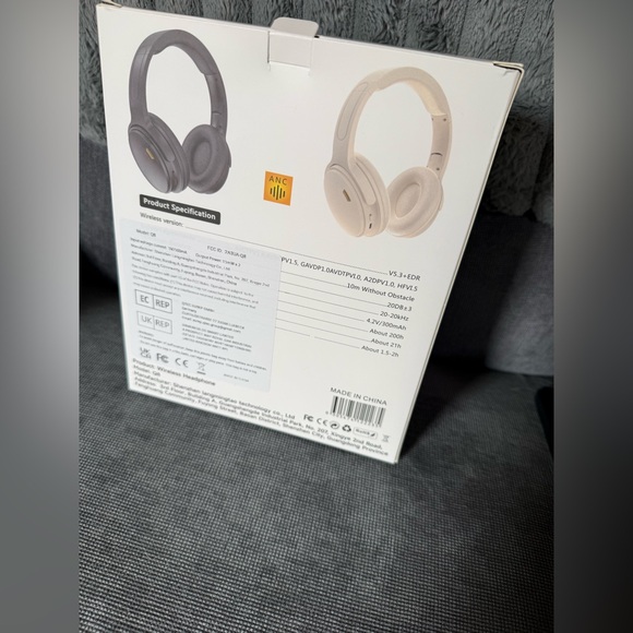 AMBW Wireless Headphones ANC Over Ear Bluetooth Headset Black - Picture 2 of 5